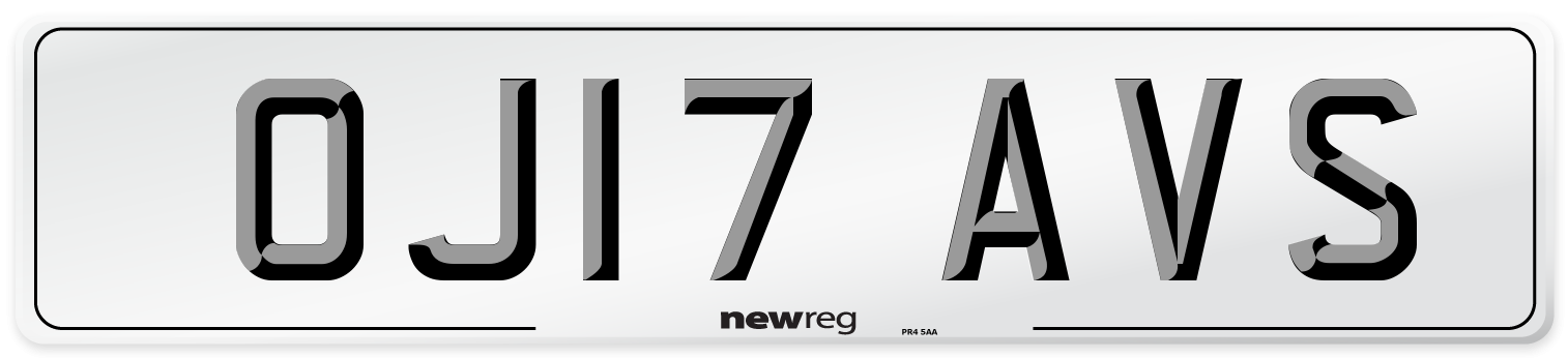 OJ17 AVS Number Plate from New Reg